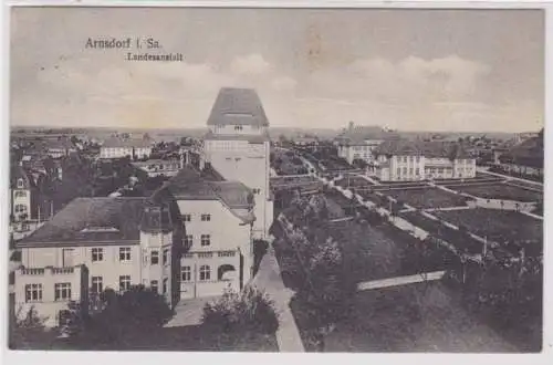 38072 Ak Arnsdorf in Sachsen - Kgl. Landesanstalt, Verwaltungsgebäude 1926