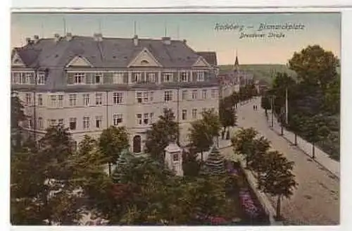 38263 Ak Radeberg Bismarckplatz Dresdner Straße um 1910