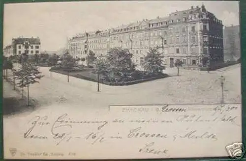 schöne Ak Zwickau in Sa. Römerplatz um 1910