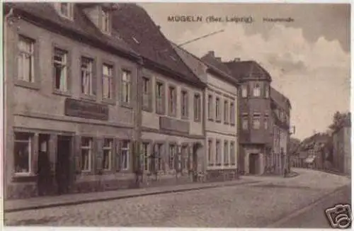 02141 Feldpost Ak Mügeln in Sa. Hauptstrasse 1917