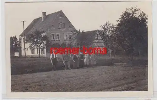 71707 Foto Ak Waldenburg ? Altenburger Land Bauernhof um 1910