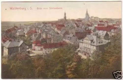 21374 Ak Waldenburg in Sa. Blick vom Schloßturm 1911