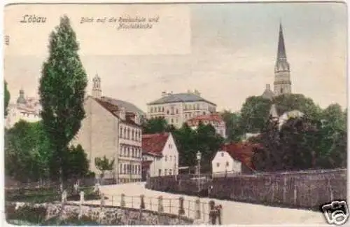 21647 Ak Löbau Blick auf die Realschule um 1904