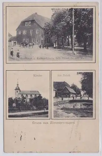 94601 Mehrbild Ak Gruß aus Zimmern-supra Gasthaus zur Kaiser-Linde 1915