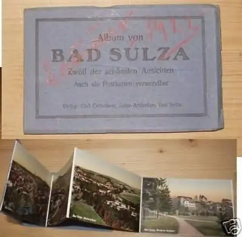 33161 Ansichtskarten Mappe mit 12 Karten von Bad Sulza