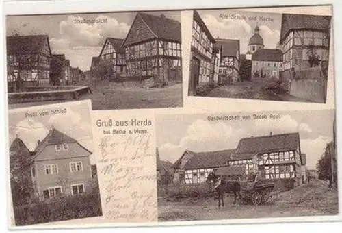 58788 Mehrbild Ak Gruß aus Herda bei Berka an der Werra 1911