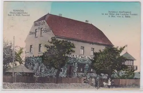 89771 Ak Wald Cafe´Obstweinschänke nähe des Luckaer Forst um 1910