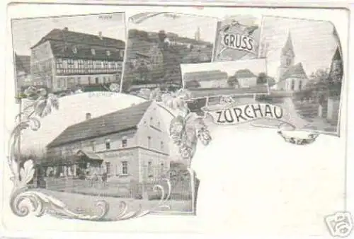 13963 Mehrbild Ak Gruß aus Zürchau Gasthof 1899