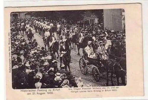 47452 Ak Historischer Festzug zu Erfurt am 21. August 1902