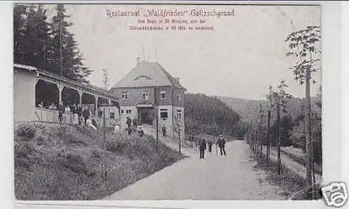 34702 Ak Restaurant "Waldfrieden" Göltzschgrund 1917