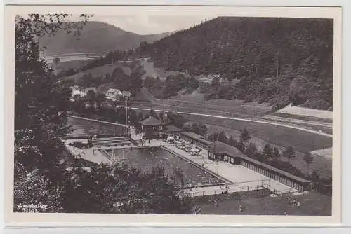 71713 Ak Leutenberg in Thüringen Schwimmbad um 1940