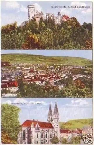 27117 Mehrbild Ak Meiningen Stadtkirche usw. um 1910