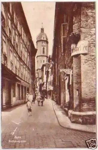 55938 Ak Jena Rathausgasse mit Ratskeller um 1930