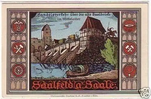 25855 Künstler Ak Saalfeld an der Saale um 1925