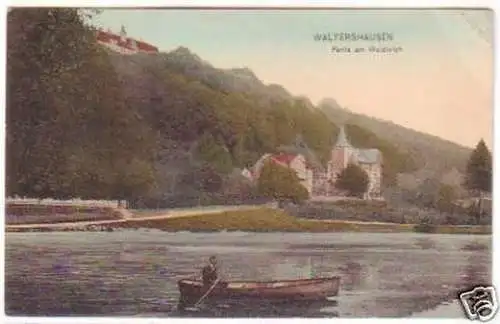 24879 Ak Waltershausen Partie am Waldteich 1913