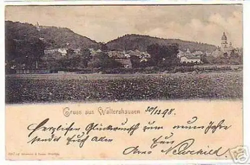 05660 Ak Gruß aus Waltershausen Totalansicht 1898