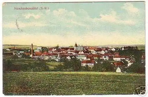 18236 Ak Münchenbernsdorf Totalansicht 1913