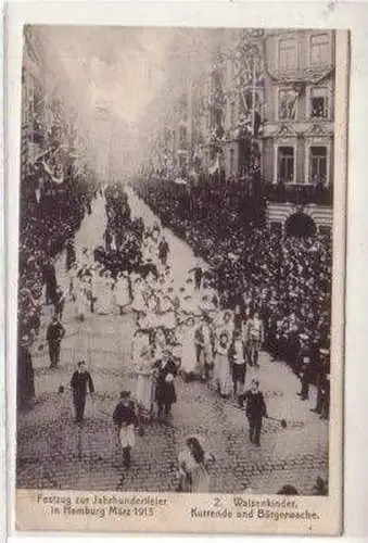 16220 Ak Festzug zur Jahrhundertfeier in Hamburg 1913