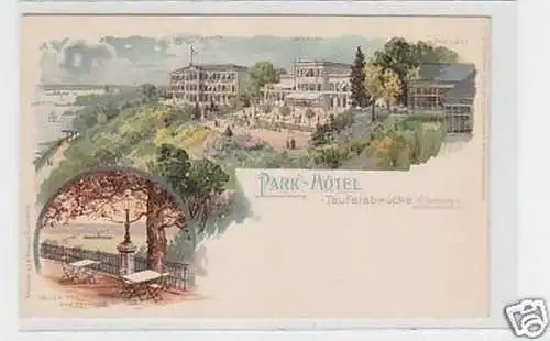 33432 Ak Park Hotel Teufelsbrücke bei Hamburg um 1900