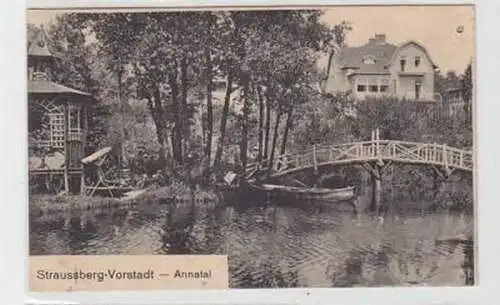 36781 Ak Straussberg Vorstadt Annatal 1915