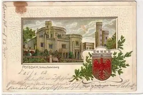 42498 Präge Ak Potsdam Schloß Babelsberg 1902