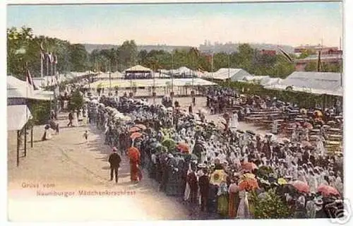 00107 Ak Gruß vom Naumburger Mädchenkirschfest um 1910