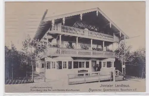 83141 Ak Allgemeiner Gewerbeverein Rosenheim e.V. Inntaler Landhaus 1905