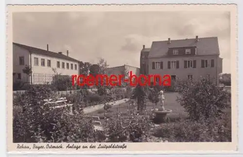 84244 Foto Ak Rehau Bayr. Ostmark Anlage an der Luitpoldstraße um 1940