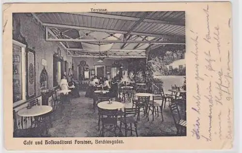 90500 AK Berchtesgaden - Café und Hofkonditorei Forstner, Terrasse 1927