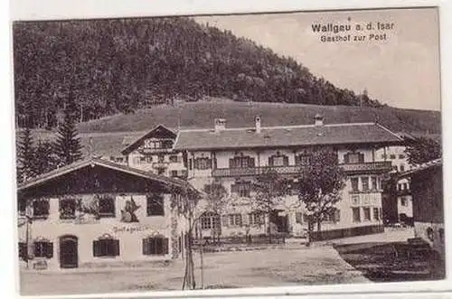 50441 Ak Wallgau an der Isar Gasthof zur Post um 1910