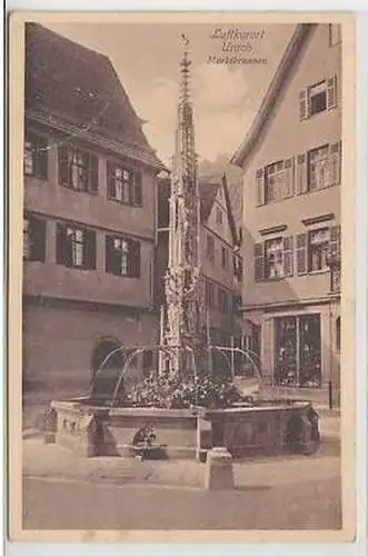 39959 Ak Luftkurort Urach Marktbrunnen 1914