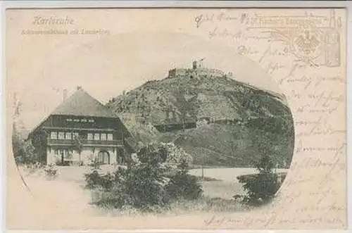 46396 Ak Karlsruhe Schwarzwaldhaus mit Lauterberg 1903