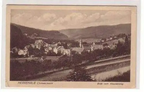 49765 Ak Herrenalb Schwarzwald Blick vom Klausenweg um 1920