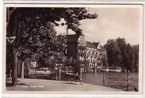 41812 Ak Konstanz Insel Hotel um 1940