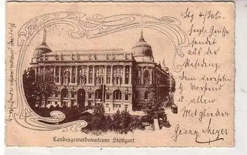 41861 Ak Stuttgart Landesgewerbemuseum 1900