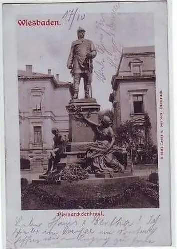 44542 Ak Wiesbaden Bismarckdenkmal 1902