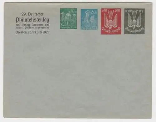 25009 DR Ganzsachen Umschlag PU 29. Dt. Philatelistentag Dresden 1923