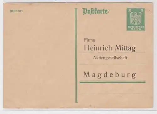 74968 DR Ganzsachen Postkarte P162 Zudruck Heinrich Mittag AG Magdeburg