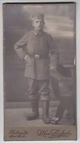 43573 Foto Soldat Freiberg in Sachsen um 1910