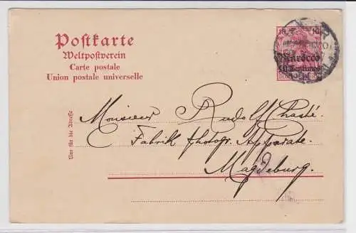 88168 Ganzsachen AK 10 Centimos Marocco Deutsche Post im Ausland 1907