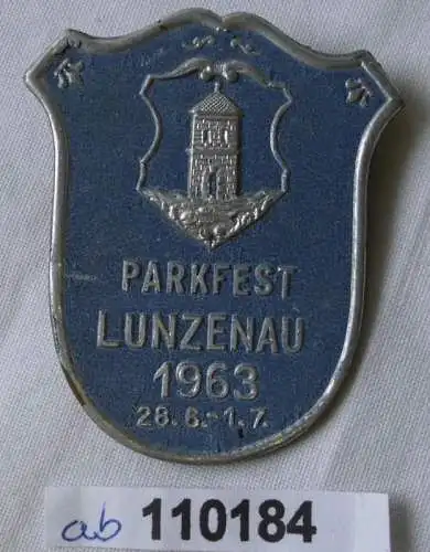 seltenes DDR Papp Abzeichen Parkfest Lunzenau 1963 (110184)