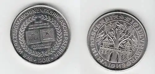 DDR Medaille VEB Werkzeugmaschinenfabrik Aschersleben - Siegel (111400)