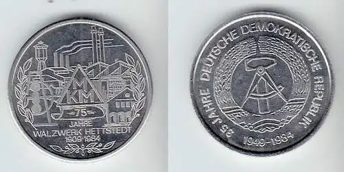 DDR Medaille 75 Jahre Walzwerk Hettstedt 1909-1984 - 35 Jahre DDR (110674)