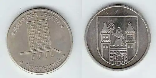 DDR Medaille Magdeburg Haus des Lehrer um 1980 (111264)