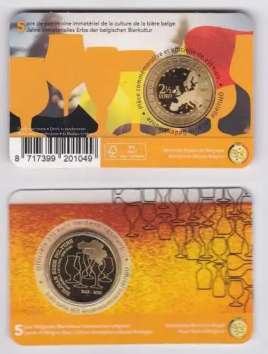 2 1/2 EURO Coincard 2021 Belgien Bierkultur Stempelglanz (166824)