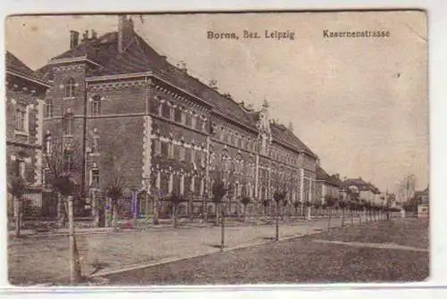 08652 Feldpost Ak Borna bei Leipzig Kasernenstraße 1918