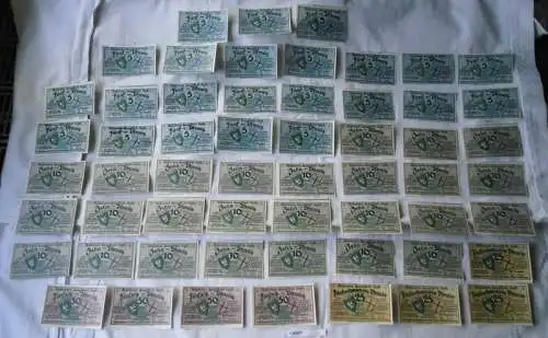 57 Banknoten Notgeld Hauptstadt Lyck 1920 ohne Kontrollnummer (126501)