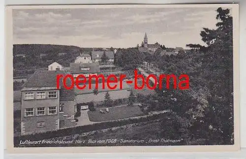 77842 Ak Luftkurort Friedrichsort Harz Blick vom FDGB Sanatorium "Ernst Thälmann