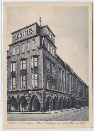 906036 AK Halle a. S. - Ritterhaus, Leipziger Straße 87/92, C.F.Ritter um 1930