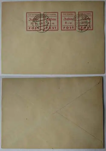 44358 Lokalausgaben Strausberg Satzbrief Mi 34-37 Viererstreifen 1946